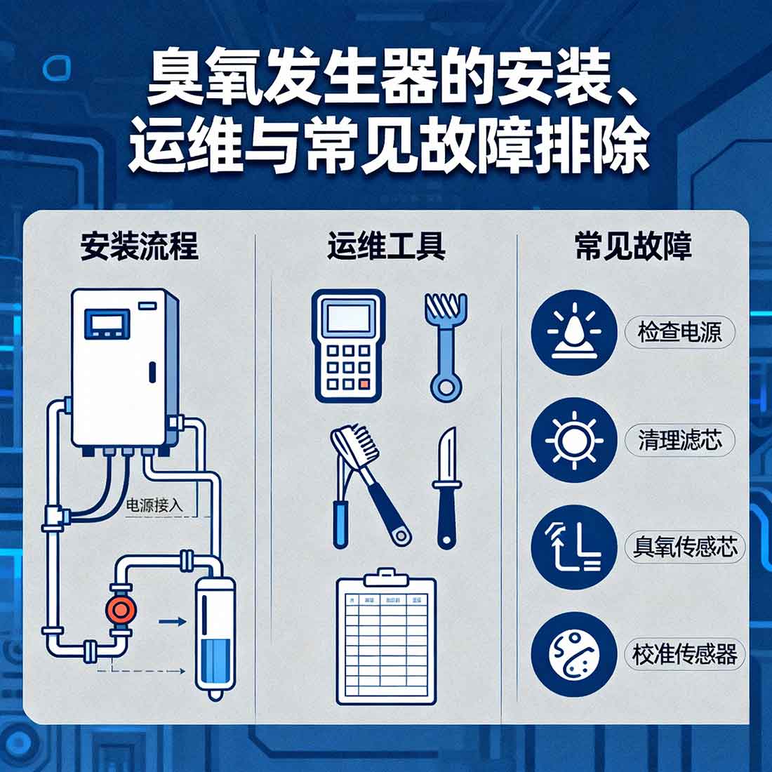 臭氧发生器的安装、运维与常见故障排除